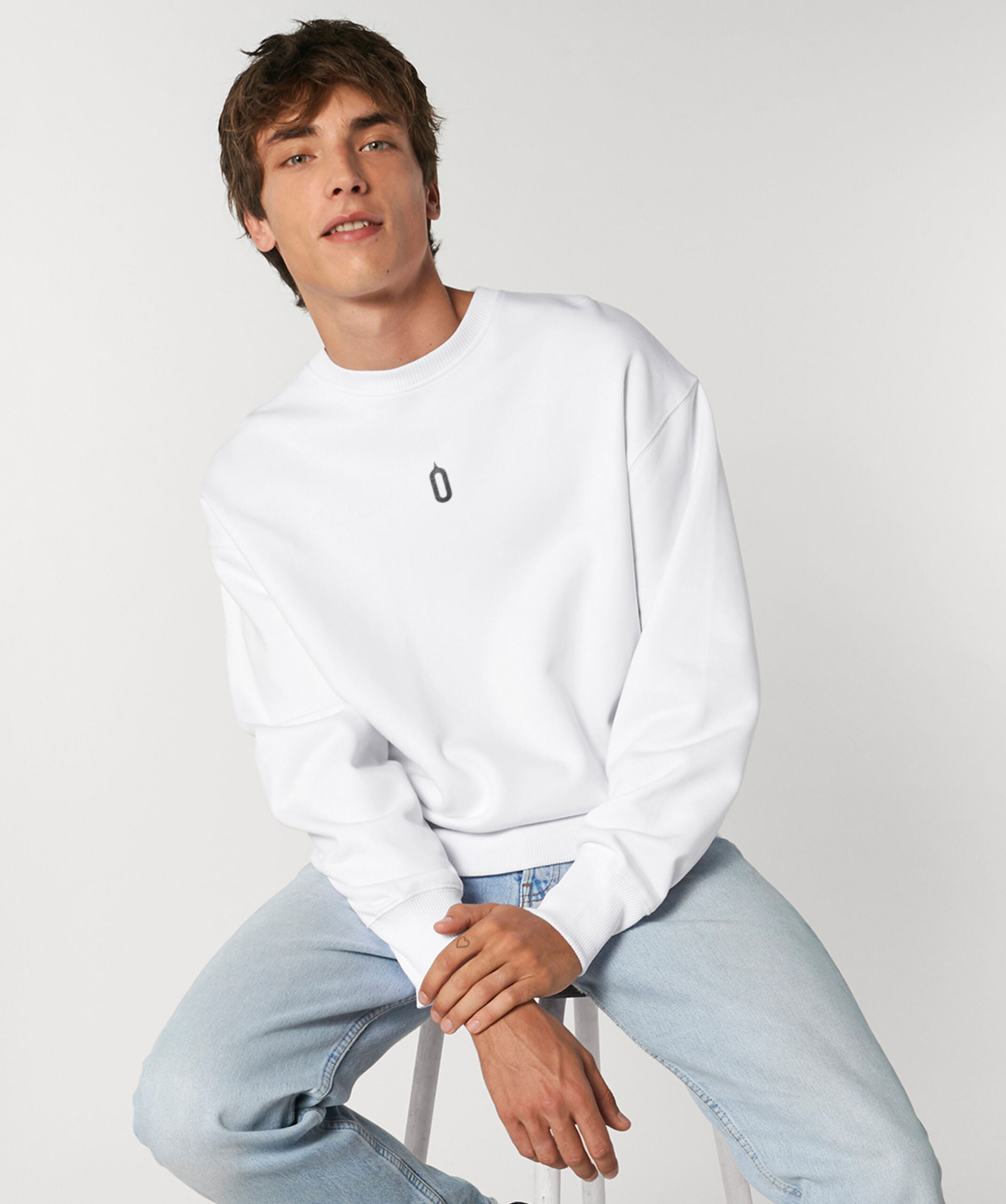 Radder oversized brushed crewneck (STSU857) white